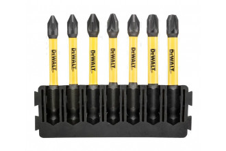 Касета з бітами FlexTorq набір біт 7шт Pozidriv Pz2 DeWALT DT70821