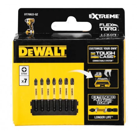 Кассета с битами FlexTorq набор бит 7шт Pozidriv DeWALT DT70822 купить