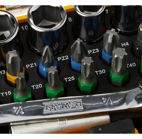 Набор бит и головок и гаечный ключ 24 шт DeWALT DT71516 цена