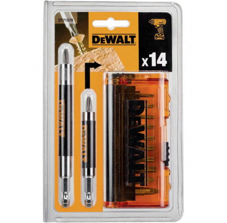 Набор бит и магнитный держатель 14 шт DeWALT DT71570 в Тулс ДеВолт