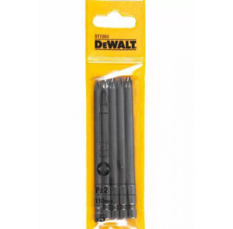 Набор бит Pozidriv L110 Pz2 5 шт DeWALT DT7203 купить
