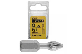 Набор бит Torsion Pozidriv Pz1 5 шт DeWALT DT7211