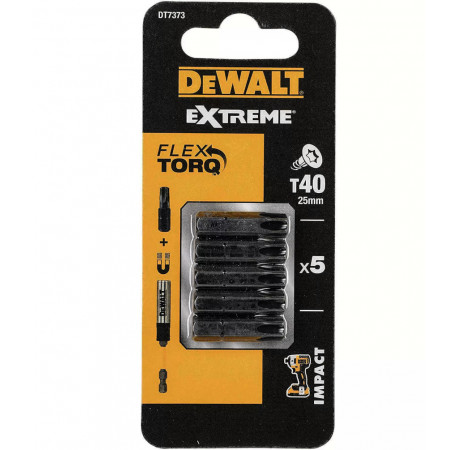 Набoр бит Impact Extreme Flextorq Torx Т40 L25 DeWALT DT7373