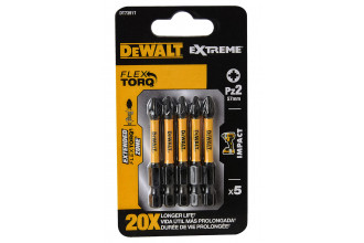 Набор бит Impact Flextorq Extreme Pozidriv Pz2 L57 DeWALT DT7391T