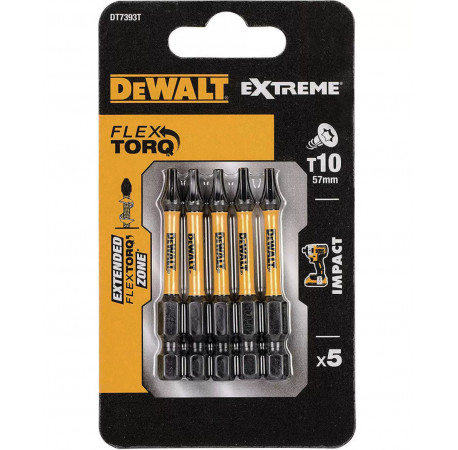 Набір біт Impact Flextorq Extreme Torx Т10 L57 DeWALT DT7393T