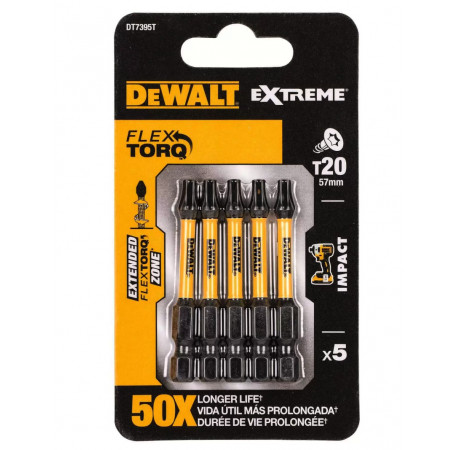 Набор бит Impact Flextorq Extreme Torx Т20 L57 DeWALT DT7395T