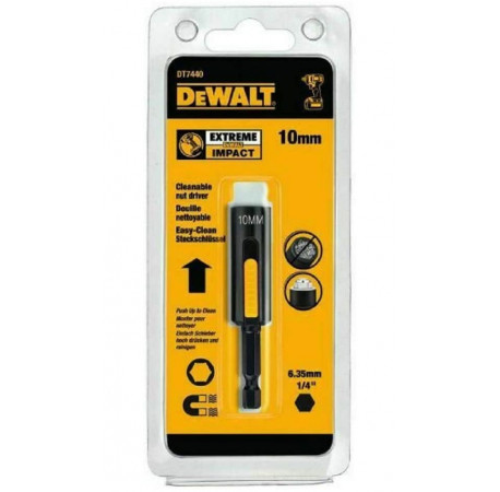 Голівка торцева магнітна 6-ти гранна Extreme 1/4x10 мм DeWALT DT7440 купити