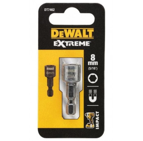 Голівка торцева магнітна 6-ти гранна Impact 1/4x8 мм DeWALT DT7462 купити