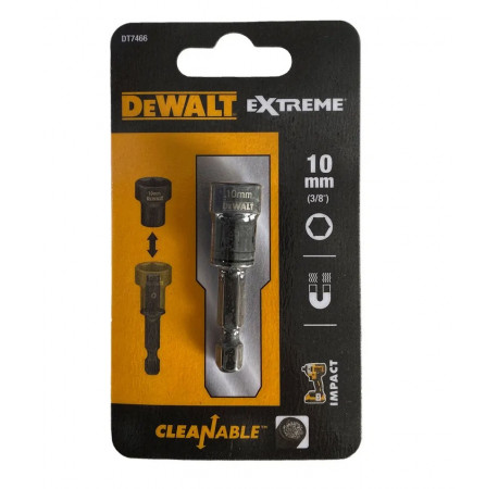 Голівка торцева магнітна 6-ти гранна знімна Impact 1/4x10 мм DeWALT DT7466 ціна