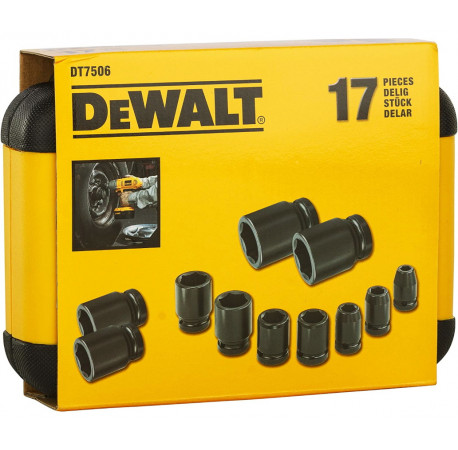 Набір ударних торцевих головок 1/2 Extreme Impact DeWALT DT7506 з іншого ракурсу