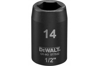 Голівка торцева ударна коротка 6-ти гранна Impact 1/2x14 мм DeWALT DT7532