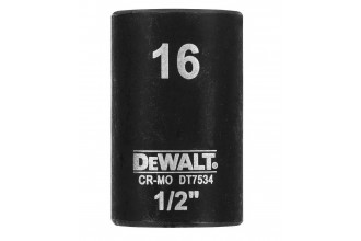 Голівка торцева ударна коротка 6-ти гранна Impact 1/2x16 мм DeWALT DT7534