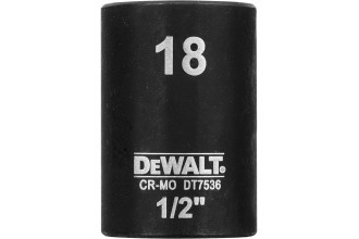 Голівка торцева ударна коротка 6-ти гранна Impact 1/2x18 мм DeWALT DT7536