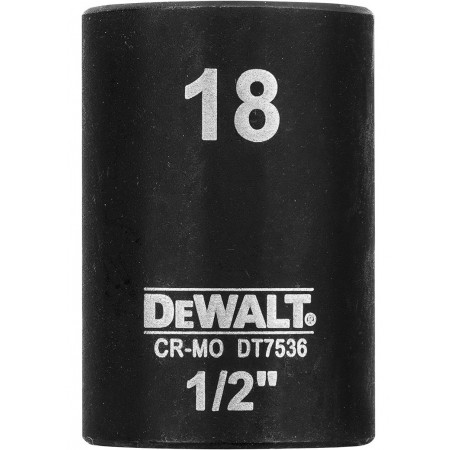 Голівка торцева ударна коротка 6-ти гранна Impact 1/2x18 мм DeWALT DT7536