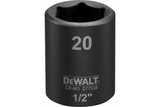 Голівка торцева ударна коротка 6-ти гранна Impact 1/2x20 мм DeWALT DT7538