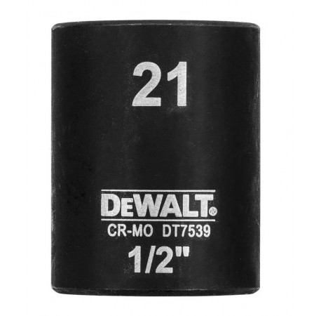 Голівка торцева ударна коротка 6-ти гранна Impact 1/2x21 мм DeWALT DT7539