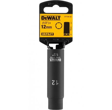 Головка торцевая ударная 6-ти гранная удлиненная Impact 1/2x12 мм DeWALT DT7546 купить