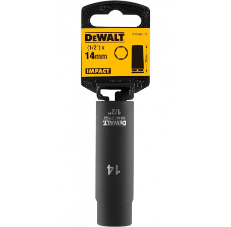 Голівка торцева ударна 6-ти гранна подовжена Impact 1/2x14 мм DeWALT DT7548 купити
