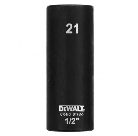 Головка торцевая ударная 6-ти гранная удлиненная Impact 1/2x21 мм DeWALT DT7555