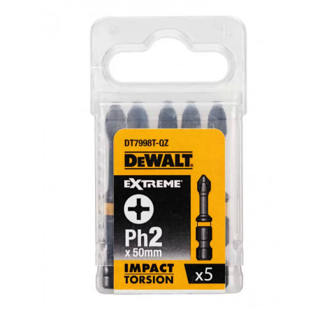Набір біт Impact Torsion Extreme Phillips Ph2 L50 DeWALT DT7998T купити