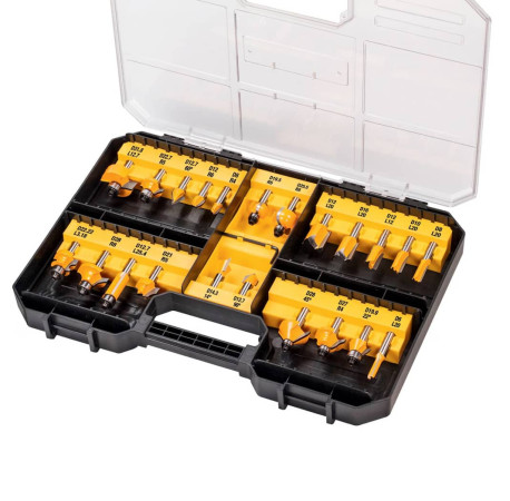 Набір фрез універсальний 8мм 22шт DeWALT DT90017
