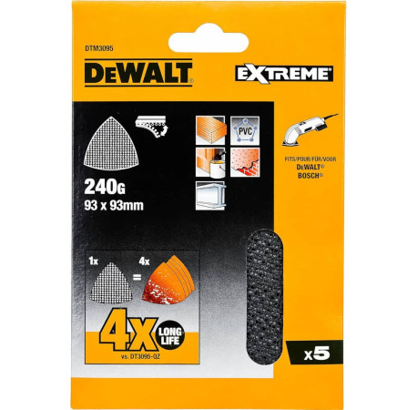 Шліфпапір для дельташліфмашин 93x93мм P240 5шт DeWALT DTM3095 купити