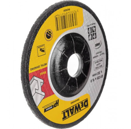 Круг шліфувальний High Performance по металу 125х6х22.2 DeWALT DW4543AIA купити