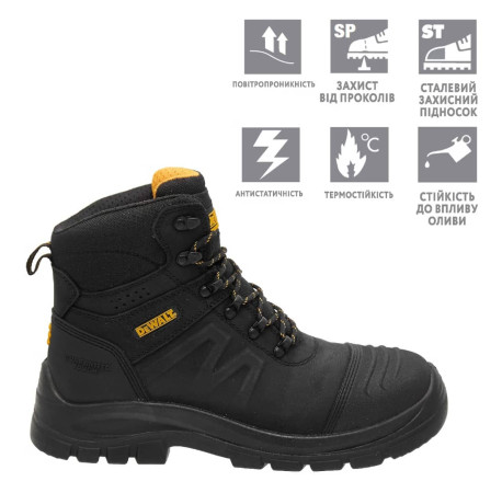Черевики робочі з сталевим носком Endevour S3 SR HRO SC FO DEWALT DWF50551-101 ціна