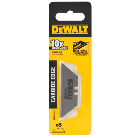 Леза запасні трапецевидні Carbide для оздоблювальних робіт 19мм 5шт DeWALT DWHT0-11131 ціна