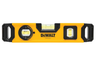 Уровень алюминиевый TORPEDO 23 см с магнитами 3 капсулы DeWALT DWHT0-43003