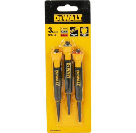 Набор бородков добойников 3шт 0.8, 1.6, 2.4мм 125мм DeWALT DWHT0-58018 с другого ракурса