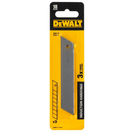 Леза запасні для ножа з відломними сегментами 18мм 3шт DeWALT DWHT11719-0 ціна