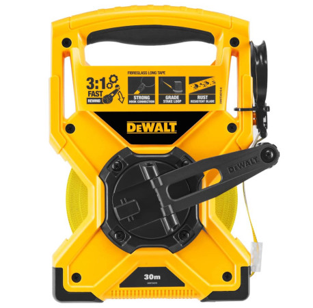 Рулетка вимірювальна FIBREGLASS стрічка зі скловолокном 30м х 19мм DeWALT DWHT34218-0 купити