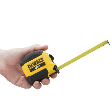Рулетка вимірювальна Compact пластиковий корпус 8м х 28мм DeWALT DWHT38128-0 ціна