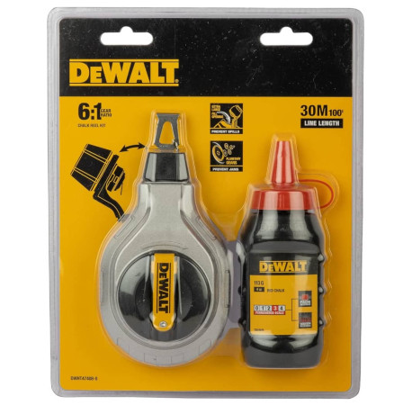 Розмічальний шнур 30м з крейдяним порошком DeWALT DWHT47408-0 В Тулс ДеВолт
