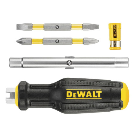 Отвертка битодержатель Full Fit 6 Way c набором 2 Биты DeWALT DWHT66569-0 цена