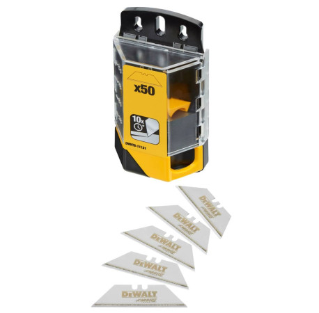 Леза запасні трапецевидні Carbide для оздоблювальних робіт 19мм 50шт DeWALT DWHT8-11131