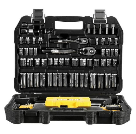 Набір ключів шестигранних 1/4 та 3/8 головок і біт 108шт DeWALT DWMT73801-1 ціна