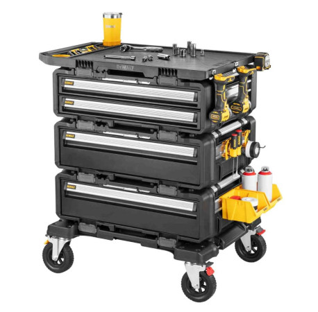 Комплект ящиков на тележке рабочая станция 5в1 TOUGHSYSTEM 2.0 DXL DeWALT DWST60510-1 цена