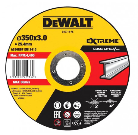 Круг відрізний Extreme по металу 350х3х25.4 DeWALT DX7711