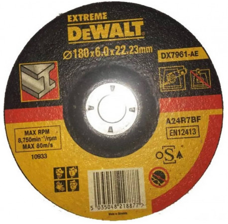 Круг шлифовальный Extreme 180х6х22.2 DeWALT DX7961