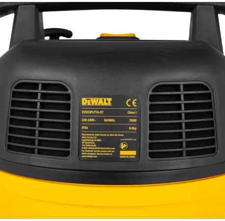 Пилосос промисловий мережевий 750Вт DeWALT DXV23PLPTA-QT з іншого ракурсу
