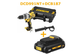Дриль-шурупокрут акумуляторний DeWALT DCD991NT+DCB187