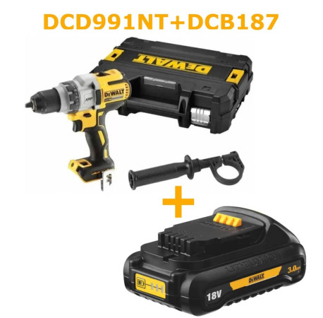 Дриль-шурупокрут акумуляторний DeWALT DCD991NT+DCB187