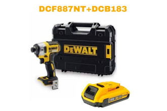 Шуруповерт аккумуляторный ударный DeWALT DCF887NT+DCB183