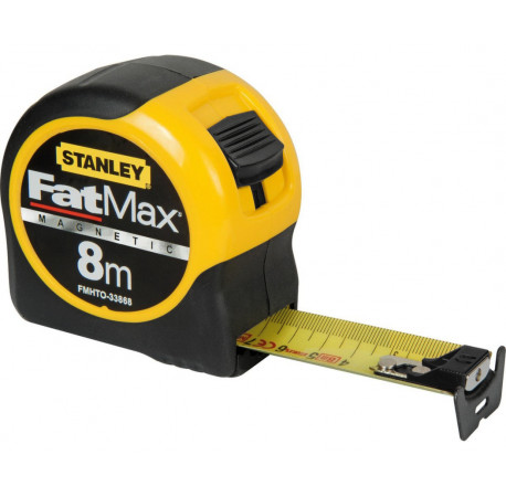 Рулетка измерительная FatMax Blade Armor 8 м пластмассовый прорезиненный корпус Stanley FMHT0-33868 цена