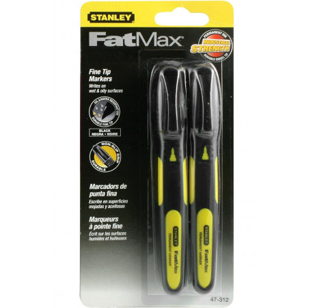 Маркеры разметочные FatMax набор 2 шт черного цвета Stanley 0-47-312 цена