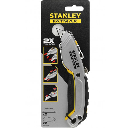 Ніж трапеція FatMax Xtreme монтажний 2в1 для оздоблювальних робіт 180 мм Stanley 0-10-789 з доставкою