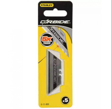 Леза трапецієподібні Carbide для ножа запасні 62 мм 5 шт Stanley 0-11-800 ціна