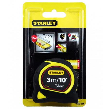 Рулетка измерительная OPP Tylon 3 м пластмассовый прорезиненный корпус Stanley 0-30-686 цена